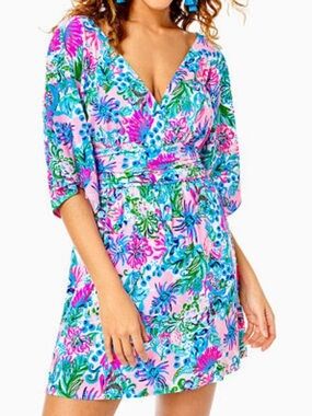 NWT Lilly Pulitzer Parigi Romper Paradise Petals Size Large